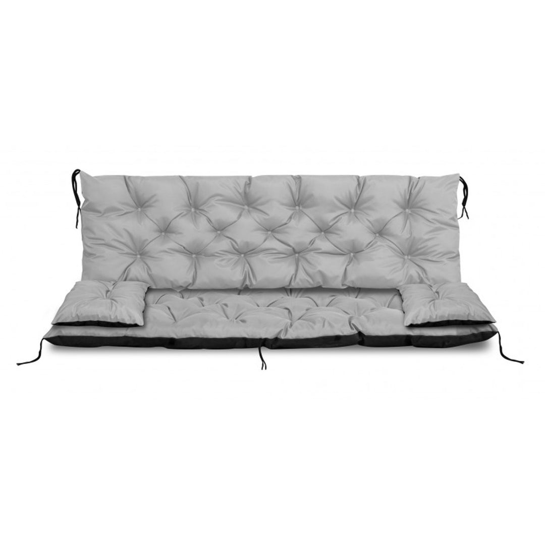 Záhradný set svetlosivý 100x60x50cm + 2 vankúše 42 x 42 cm
