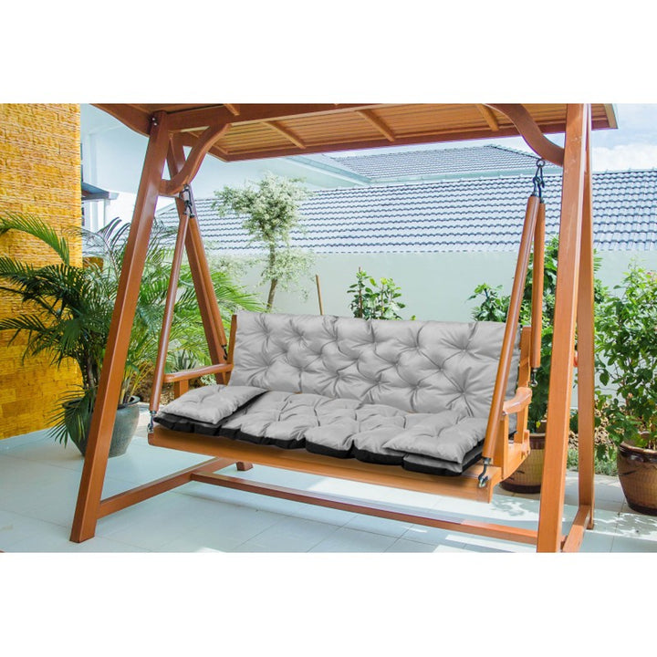 Záhradný set svetlosivý 100x60x50cm + 2 vankúše 42 x 42 cm