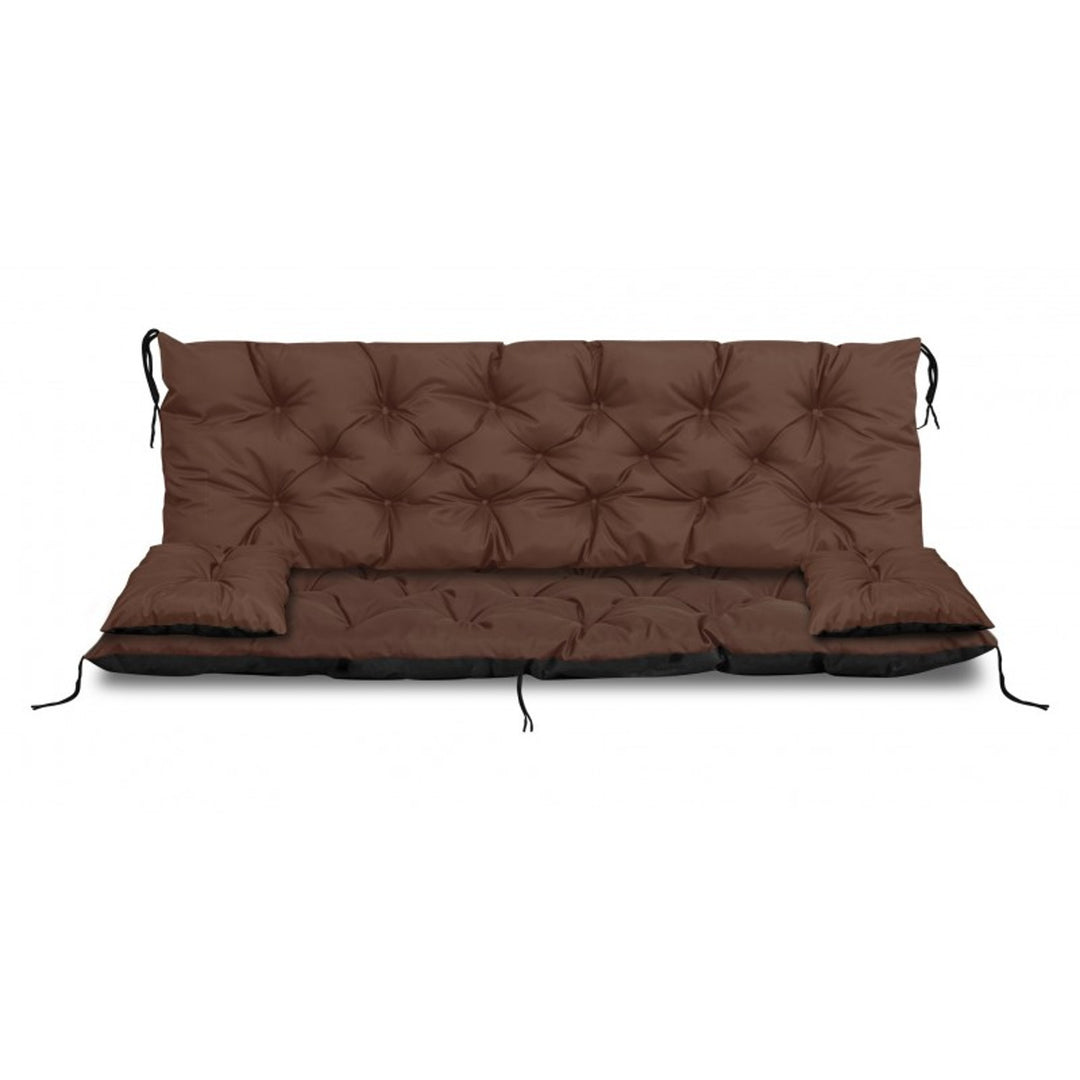 Záhradný set hnedý 100x60x50cm + 2 vankúše 42 x 42 cm