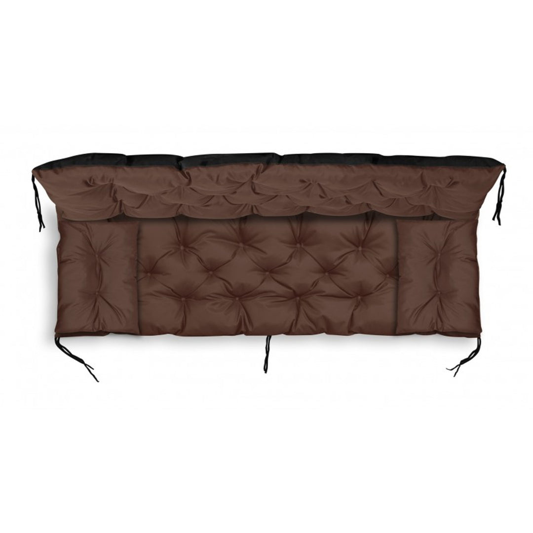 Záhradný set hnedý 100x60x50cm + 2 vankúše 42 x 42 cm