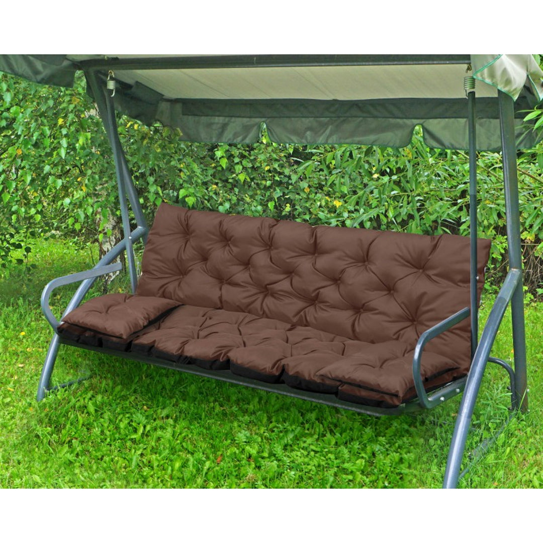 Záhradný set hnedý 100x60x50cm + 2 vankúše 42 x 42 cm