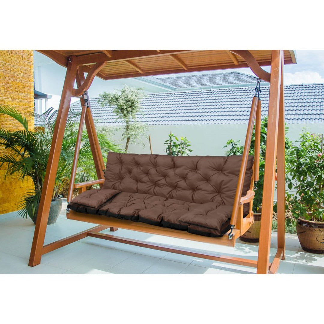 Záhradný set hnedý 100x60x50cm + 2 vankúše 42 x 42 cm