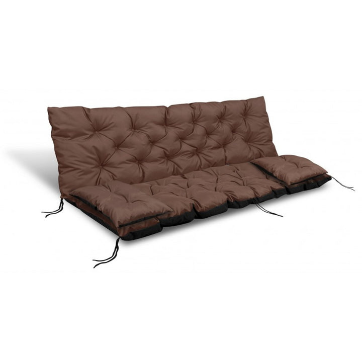 Záhradný set hnedý 100x60x50cm + 2 vankúše 42 x 42 cm