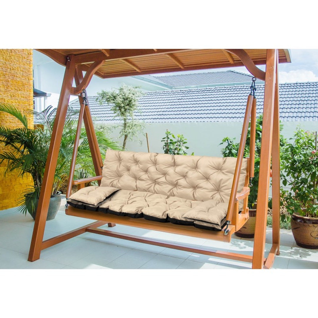 Záhradný set béžový 180x60x50cm + 2 vankúše 42 x 42 cm