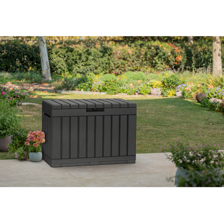 Záhradný box Keter, grafit, sedadlo, 190L, Kentwood