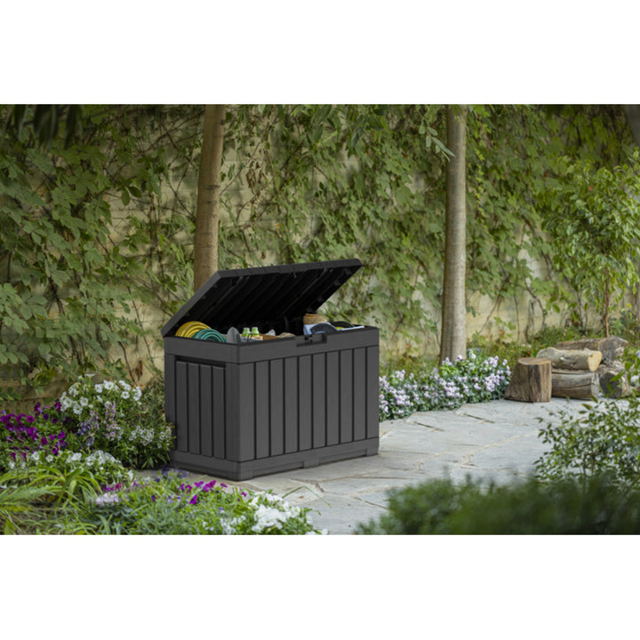 Záhradný box Keter, grafit, sedadlo, 190L, Kentwood