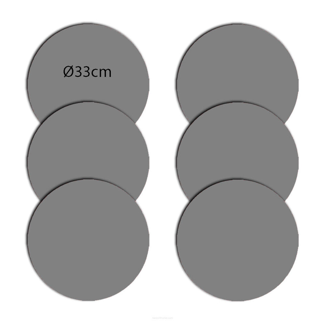 Súprava podložiek na stôl Bertoni, 6 kusov, okrúhla, 33 cm, Kempas