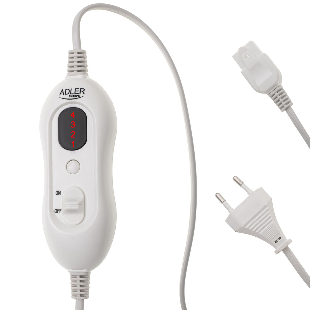 Vyhrievací bedrový pás Adler, 4 nastavenia teploty, výkon 100 W, diaľkové ovládanie LCD, AD 7437