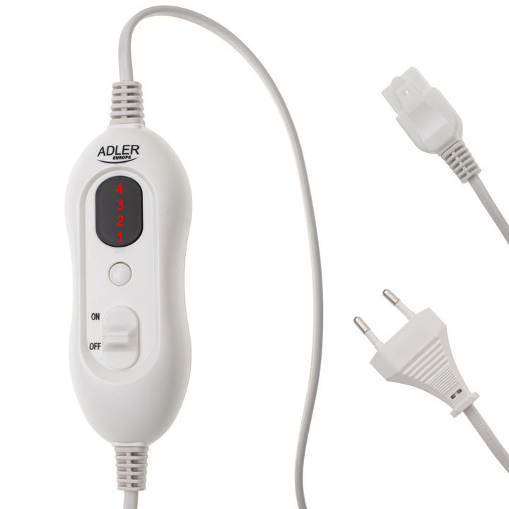 Vyhrievací bedrový pás Adler, 4 nastavenia teploty, výkon 100 W, diaľkové ovládanie LCD, AD 7437
