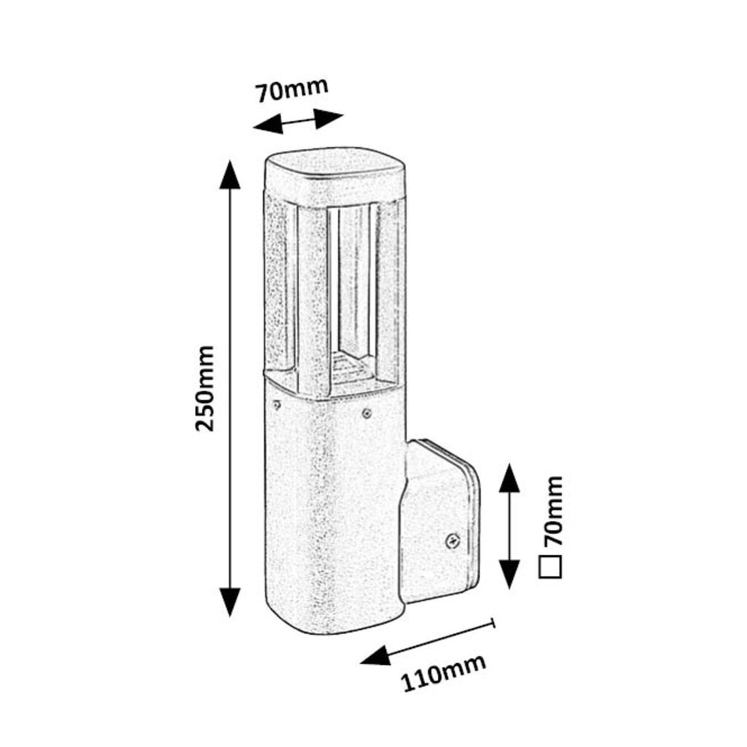 Lampa Rabalux, nástenná lampa, vonkajšia, LED 7W, IP54, Kalisz