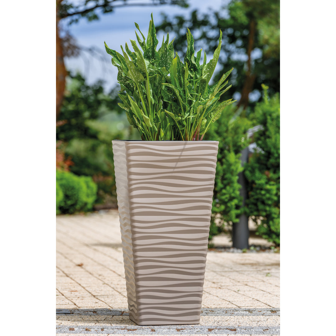 Tvarový plastový kryt, mrazuvzdorný, s vložkou, sivo-béžový, Sahara Dunes Slim square 35