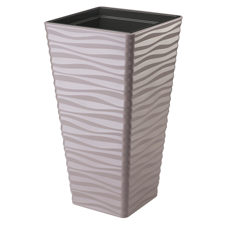 Tvarový plastový kryt, mrazuvzdorný, s vložkou, sivo-béžový, Sahara Dunes Slim square 35