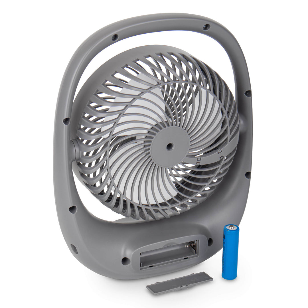 Blaupunkt ventilátor, prenosný, dobíjací 1800 mAh, USB, 3 rýchlosti, sivý, APF301
