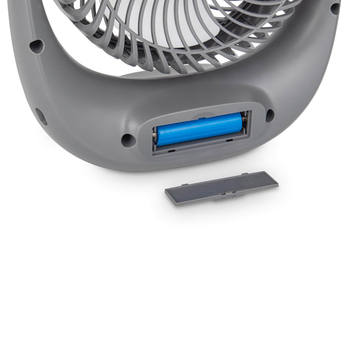 Blaupunkt ventilátor, prenosný, dobíjací 1800 mAh, USB, 3 rýchlosti, sivý, APF301