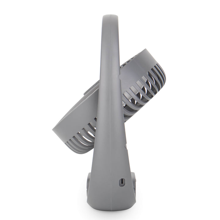Blaupunkt ventilátor, prenosný, dobíjací 1800 mAh, USB, 3 rýchlosti, sivý, APF301