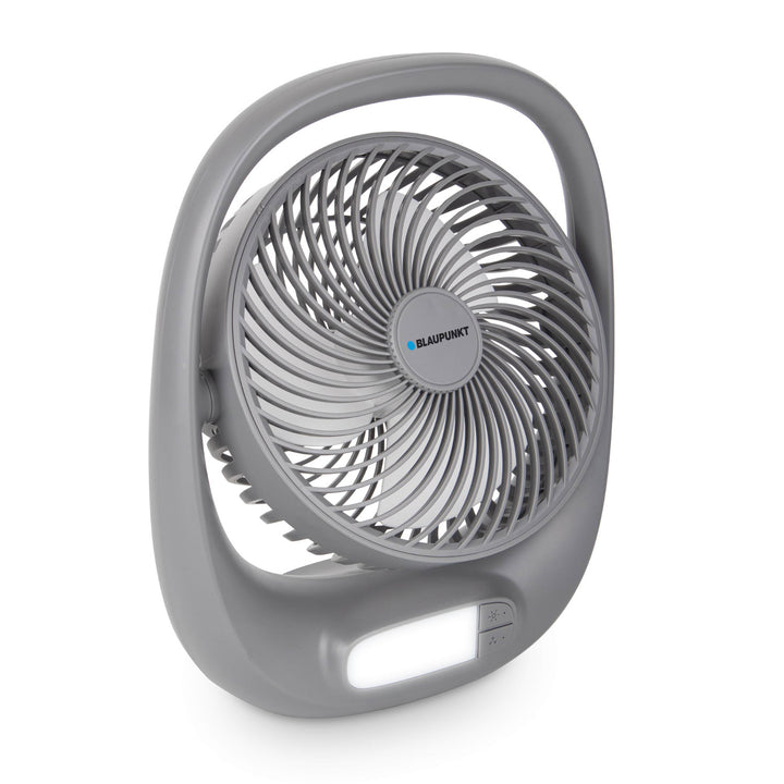 Blaupunkt ventilátor, prenosný, dobíjací 1800 mAh, USB, 3 rýchlosti, sivý, APF301