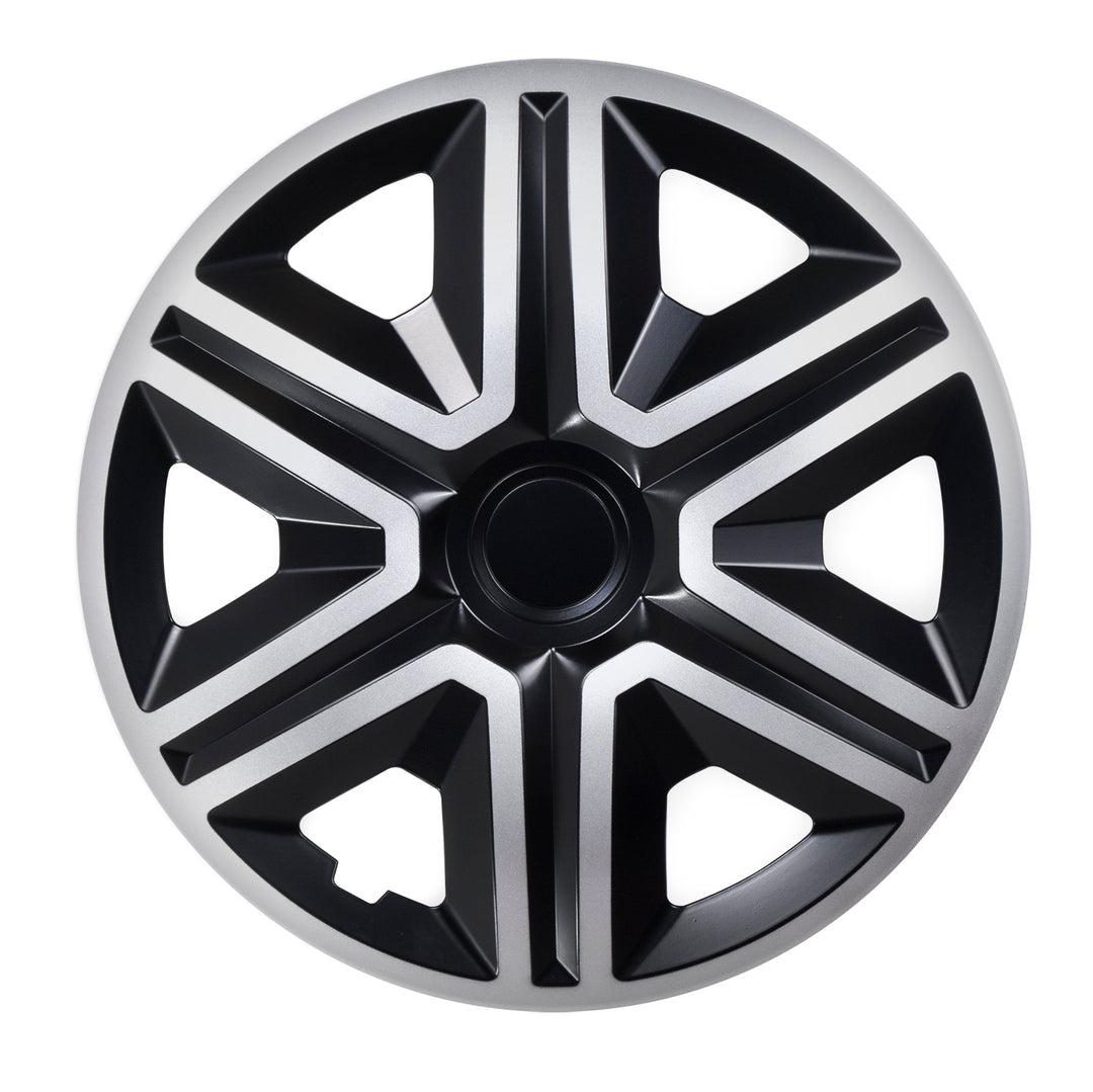 Univerzálny kryt náboja 14" NRM ACTION Doublecolor strieborný čierny 1 kus
