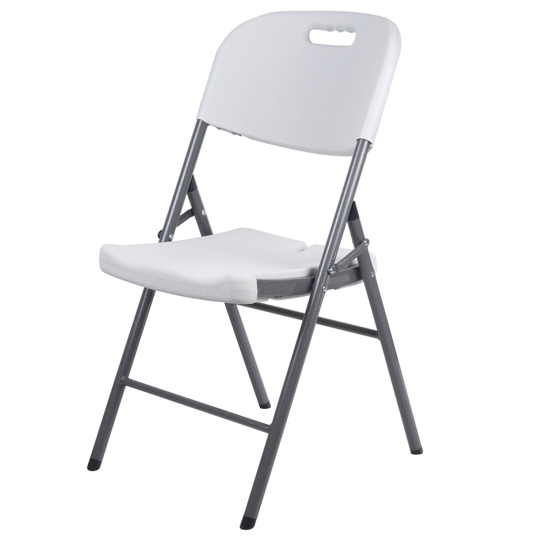 2x skladacia stolička GreenBlue na catering/záhradu/banket/recepciu, max. 250 kg, biela, pevná, 88x50x45 cm, GB375