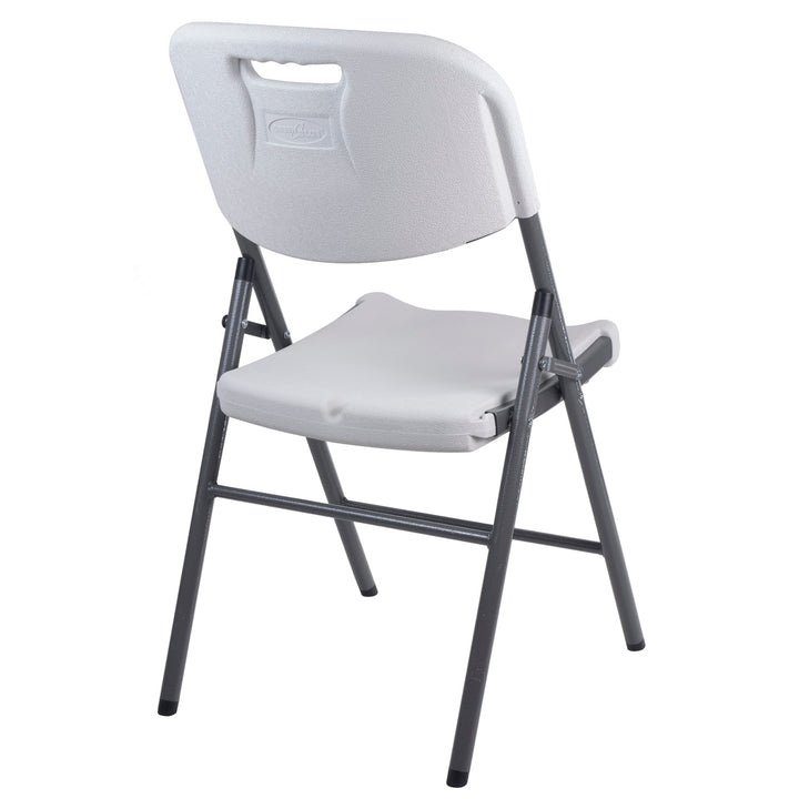 2x skladacia stolička GreenBlue na catering/záhradu/banket/recepciu, max. 250 kg, biela, pevná, 88x50x45 cm, GB375