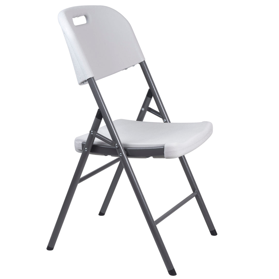 2x skladacia stolička GreenBlue na catering/záhradu/banket/recepciu, max. 250 kg, biela, pevná, 88x50x45 cm, GB375