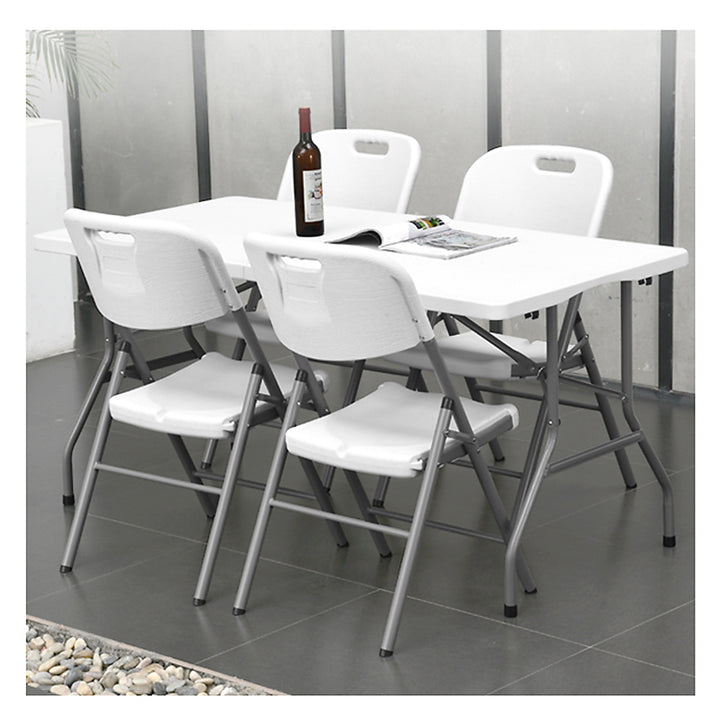 2x skladacia stolička GreenBlue na catering/záhradu/banket/recepciu, max. 250 kg, biela, pevná, 88x50x45 cm, GB375