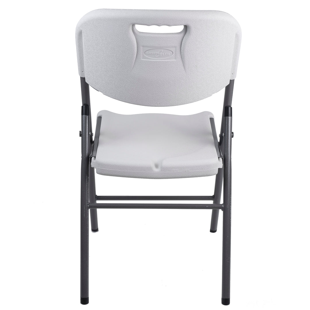 4x skladacia stolička GreenBlue na catering/záhradu/banket/recepciu, max. 250 kg, biela, pevná, 88x50x45 cm, GB375