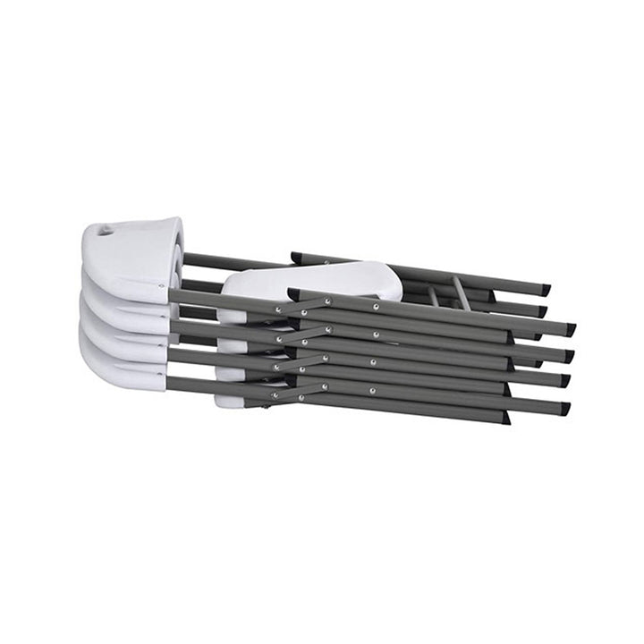 4x skladacia stolička GreenBlue na catering/záhradu/banket/recepciu, max. 250 kg, biela, pevná, 88x50x45 cm, GB375