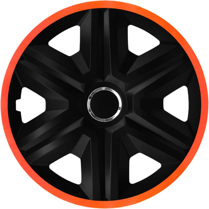 NRM Fast Lux 15" univerzálny kryt náboja čierno-oranžový 1 kus