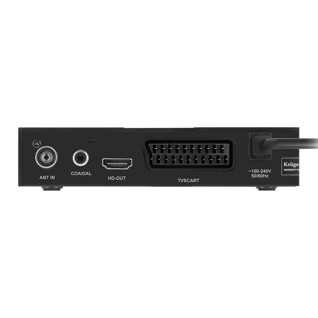 Tuner s dekodérom DVB-T2 KM0550D H.265 HEVC EPG PVR Timeshift Kruger&Matz