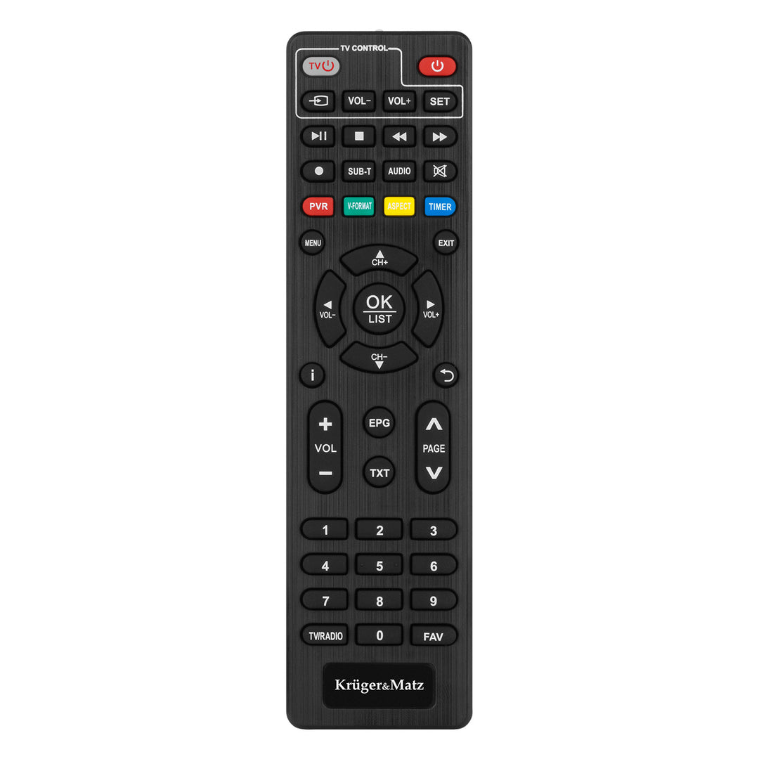 Tuner s dekodérom DVB-T2 KM0550D H.265 HEVC EPG PVR Timeshift Kruger&Matz