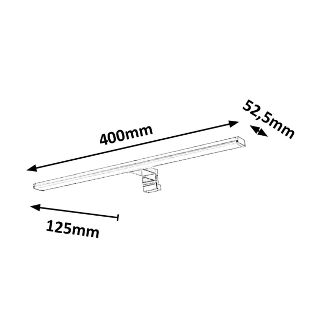 Kúpeľňové svietidlo Rabalux, 8W LED, IP44, chrómový dizajn, Levon