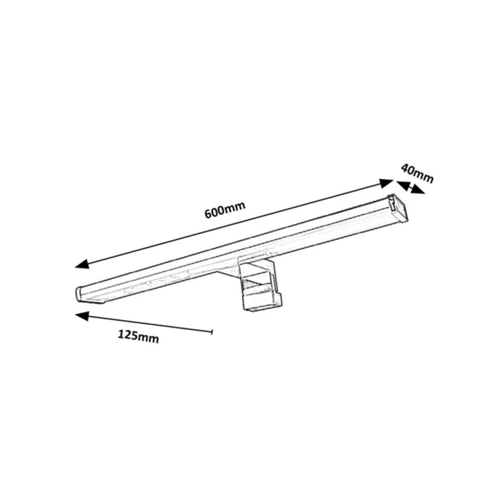 Kúpeľňové svietidlo Rabalux, 12 W LED, IP44, chrómový dizajn, Levon