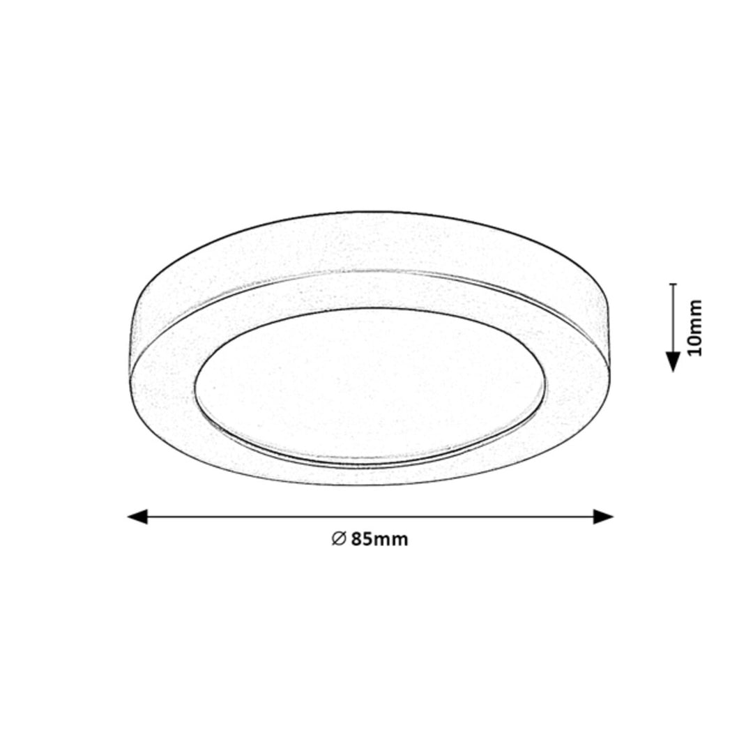 Povrchové svietidlo Rabalux, 3W LED, IP44, čierna, Coco