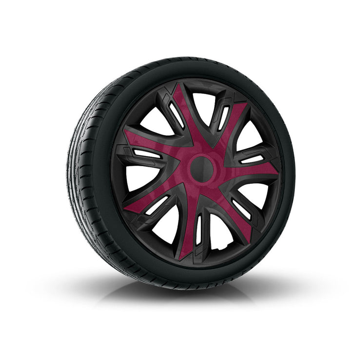 15'' NRM N-Power dvojfarebný univerzálny kryt náboja čierny a bordový 1 kus