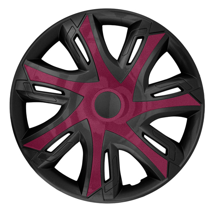 15'' NRM N-Power dvojfarebný univerzálny kryt náboja čierny a bordový 1 kus