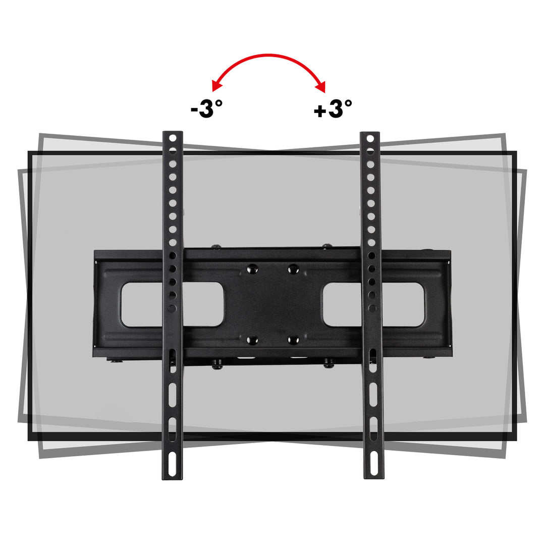Držiak na TV Maclean, max. VESA 400x400, 32-75", 50 kg, horizontálne a vertikálne nastavenie uhla, profil 80-380 mm, čierny, MC-788