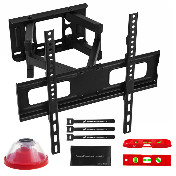 Držiak na TV Maclean, max. VESA 400x400, 32-75", 50 kg, horizontálne a vertikálne nastavenie uhla, profil 80-380 mm, čierny, MC-788