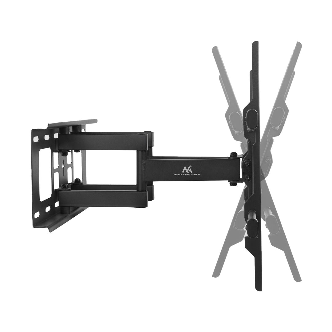 Držiak na TV Maclean, max. VESA 600x400, 32-85", 60 kg, horizontálne a vertikálne nastavenie uhla, profil 65-390 mm, čierny, MC-789
