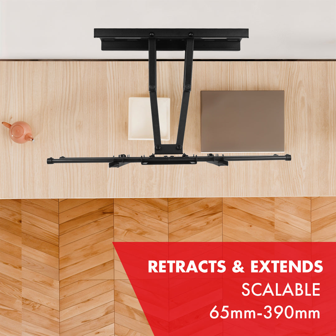 Držiak na TV Maclean, max. VESA 600x400, 32-85", 60 kg, horizontálne a vertikálne nastavenie uhla, profil 65-390 mm, čierny, MC-789