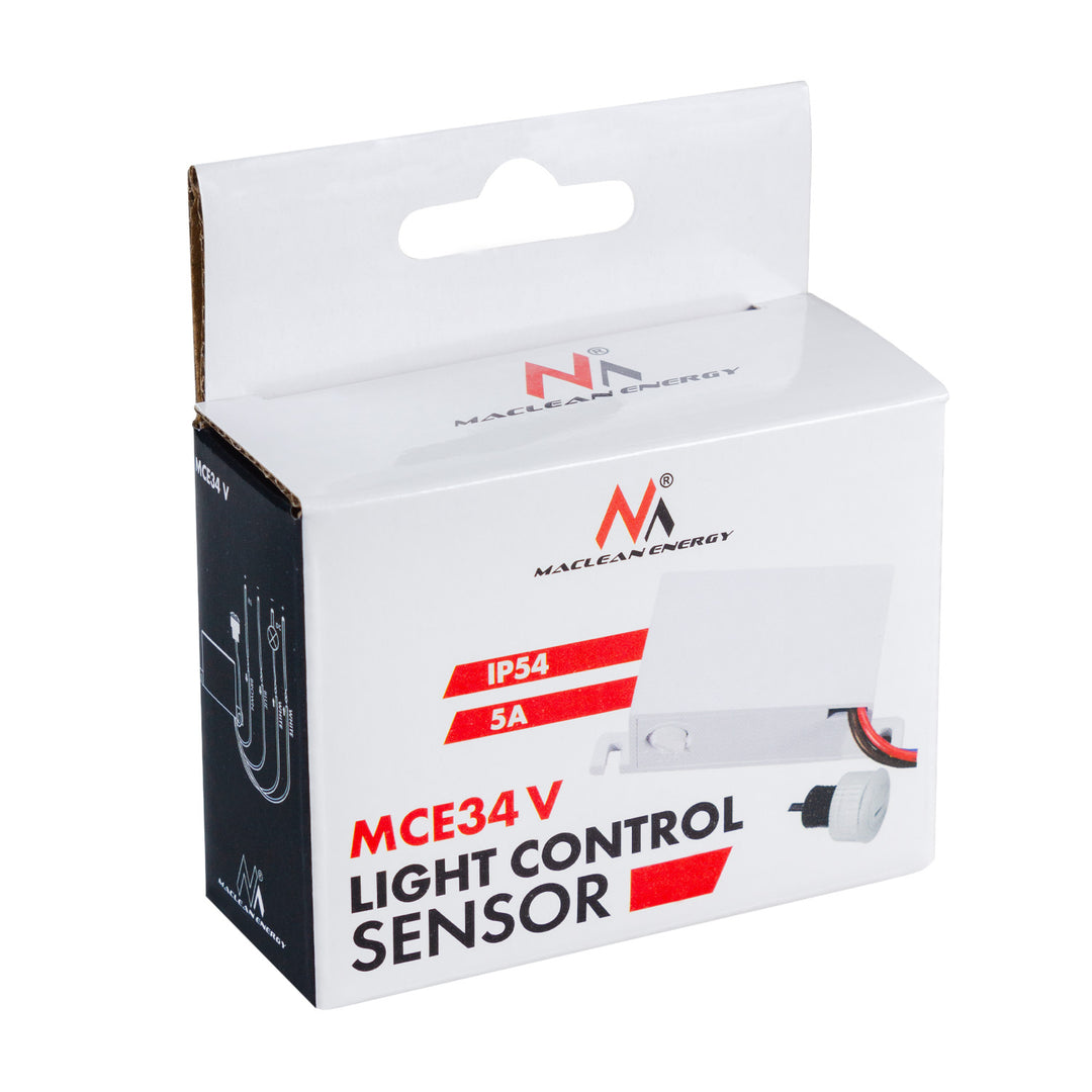 Súmrakový senzor Maclean, s externou sondou, 12-24 V DC MCE34 V