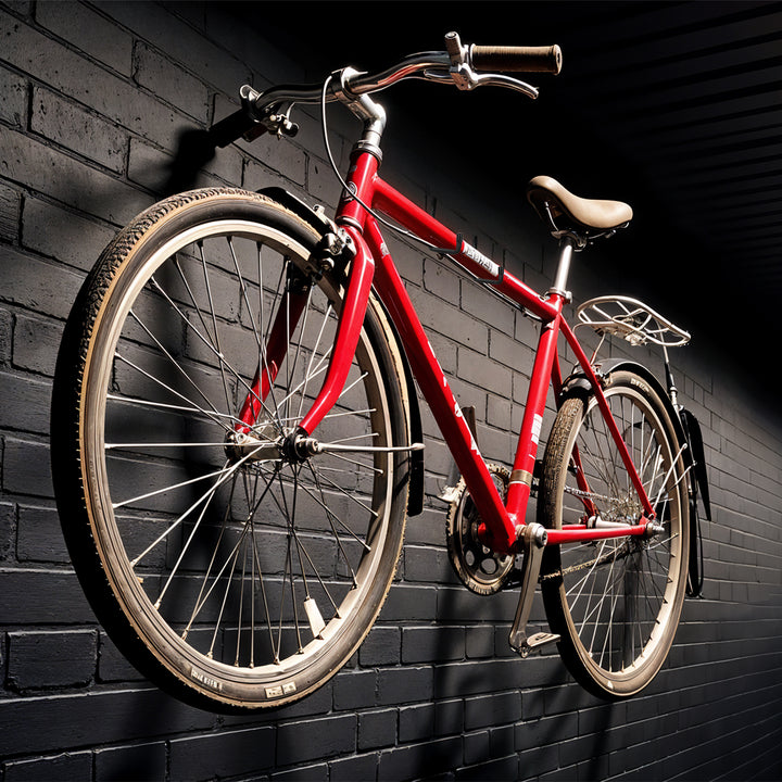 Sada 2 nástenných držiakov Maclean, na pneumatiky, kolesá, rebrík, bicykel, oceľ, max. zaťaženie 22 kg/držiak, MC-488