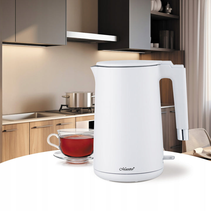 Rýchlovarná kanvica Maestro, 1800 W, 1,7 l, biela, MR-026
