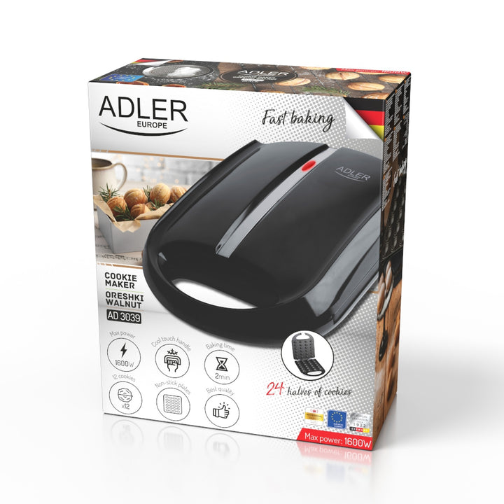 Hriankovač na orechy Adler, 24 ks, max. 1600 W, čierny, AD 3039b