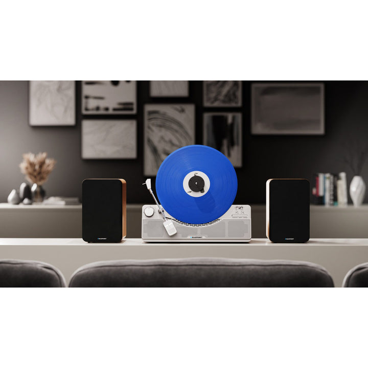 Vertikálny gramofón Blaupunkt, Bluetooth, 2x5W RMS, strieborný, VT100SL