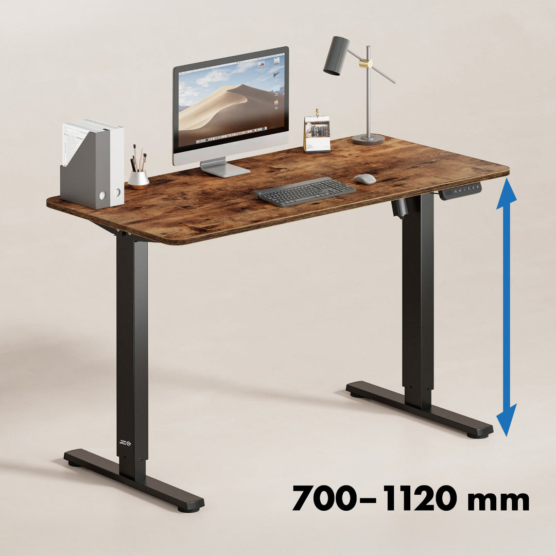 Elektricky výškovo nastaviteľný stôl Ergo Office, max. výška 1160 mm, max. hmotnosť 80 kg, bez stolovej dosky, čierny, ER-400 B
