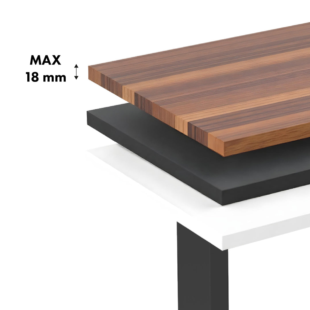 Elektricky výškovo nastaviteľný stôl Ergo Office, max. výška 1160 mm, max. hmotnosť 80 kg, bez stolovej dosky, čierny, ER-400 B