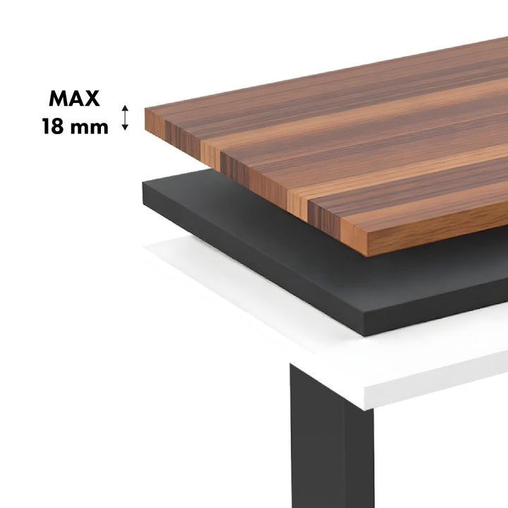 Elektricky výškovo nastaviteľný stôl Ergo Office, max. výška 1160 mm, max. hmotnosť 80 kg, bez stolovej dosky, čierny, ER-400 B