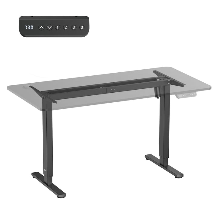 Elektricky výškovo nastaviteľný stôl Ergo Office, max. výška 1160 mm, max. hmotnosť 80 kg, bez stolovej dosky, čierny, ER-400 B