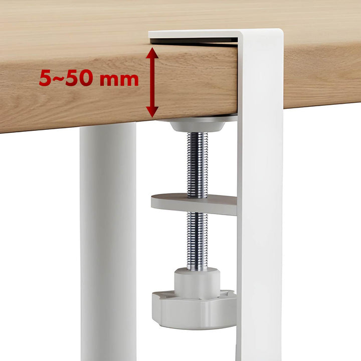 Organizér káblov pod stôl Maclean, max. zaťaženie 5 kg, max. 728 mm, 2 úrovne, biely, MC-102 W