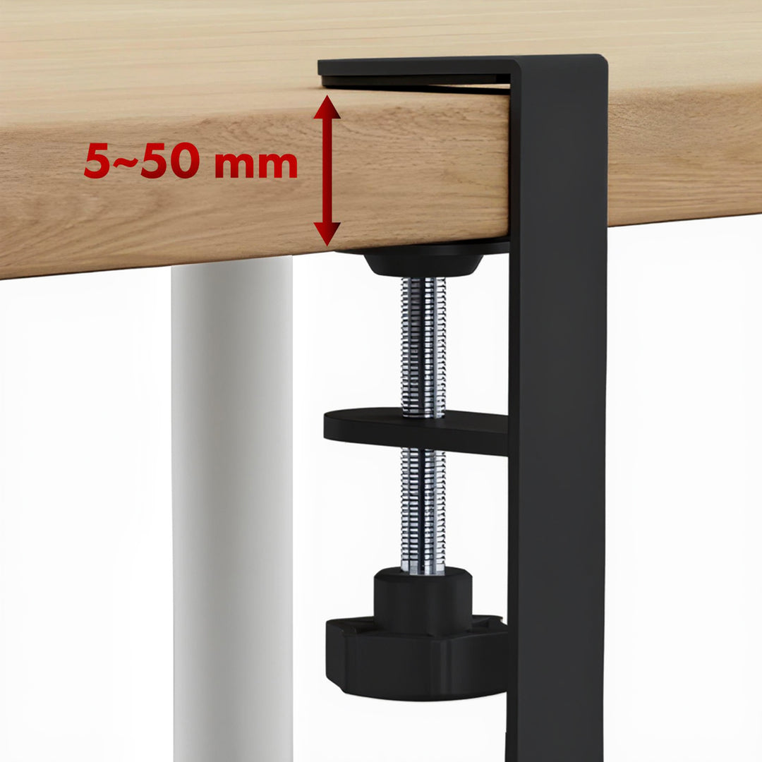 Organizér káblov pod stôl Maclean, max. zaťaženie 5 kg, max. 728 mm, čierny, MC-103 B